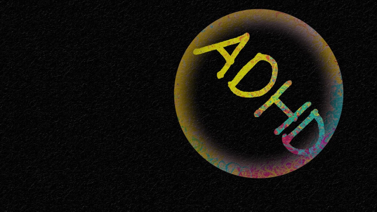 a bubble with the word adhd inside