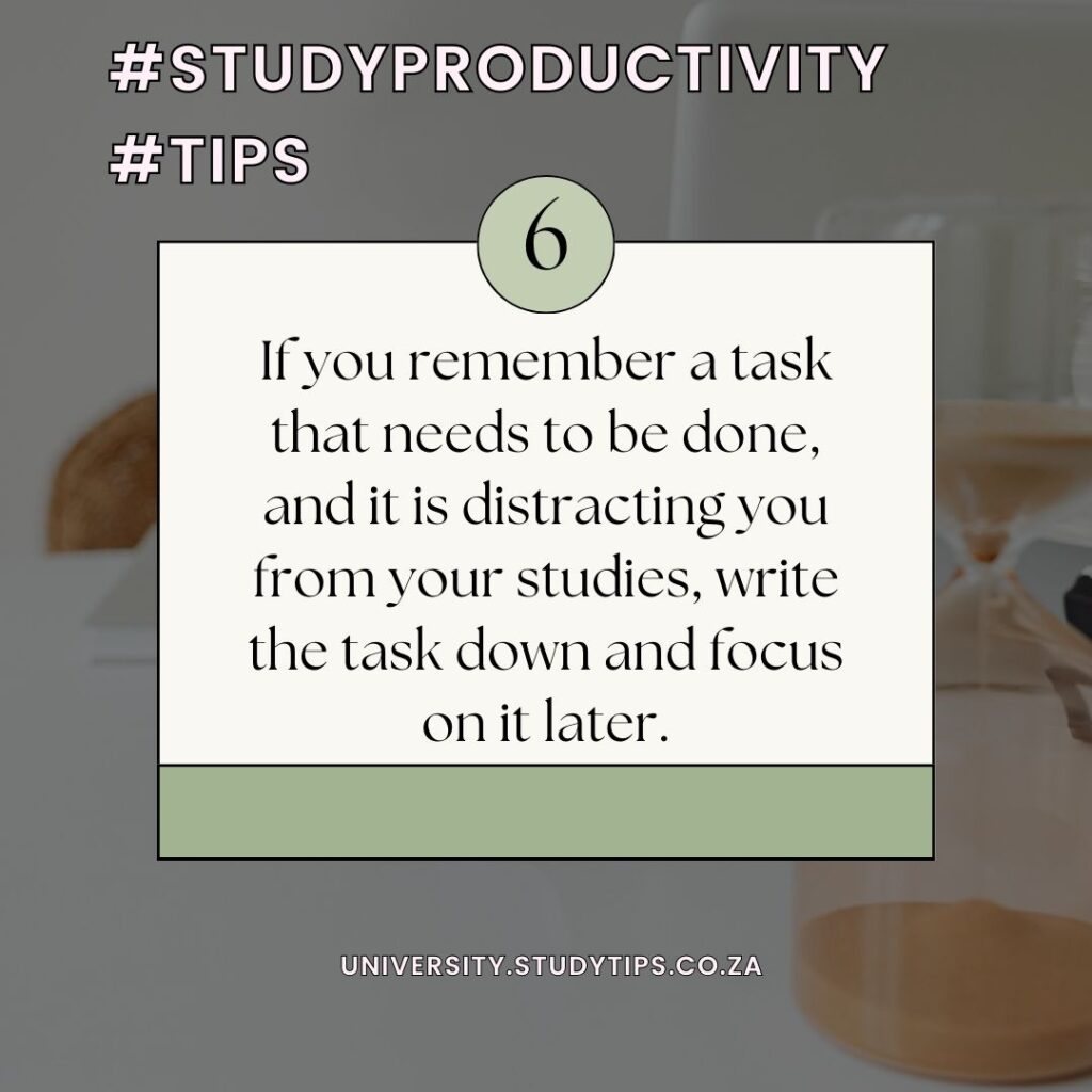 studyproductivity 6 write down your tasks immediately